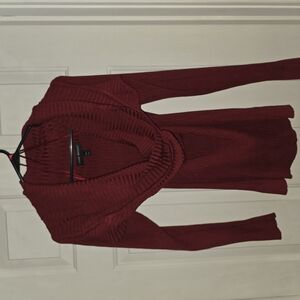 Burgundy Ribbed Sweater